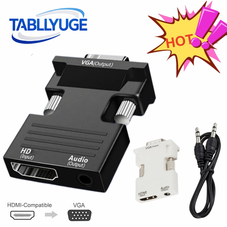 Hdmi Vga Adapter - Adaptador compatible con HDMI a VGA