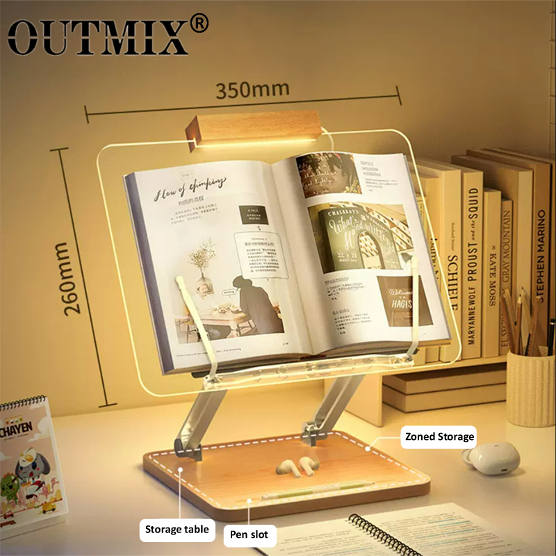 Laptop Extra Accessories - Soporte de lectura de madera con