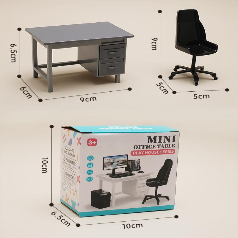 Laptop Accessories Kit - Juego de muebles en miniatura para