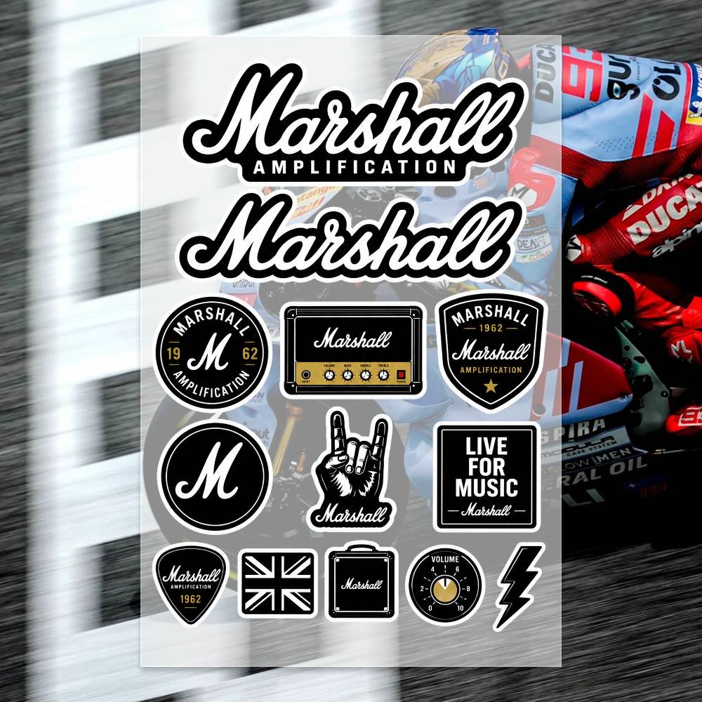 Laptop Accessories Ideas - Pegatinas M-arshall para Moto, Adhesivos para