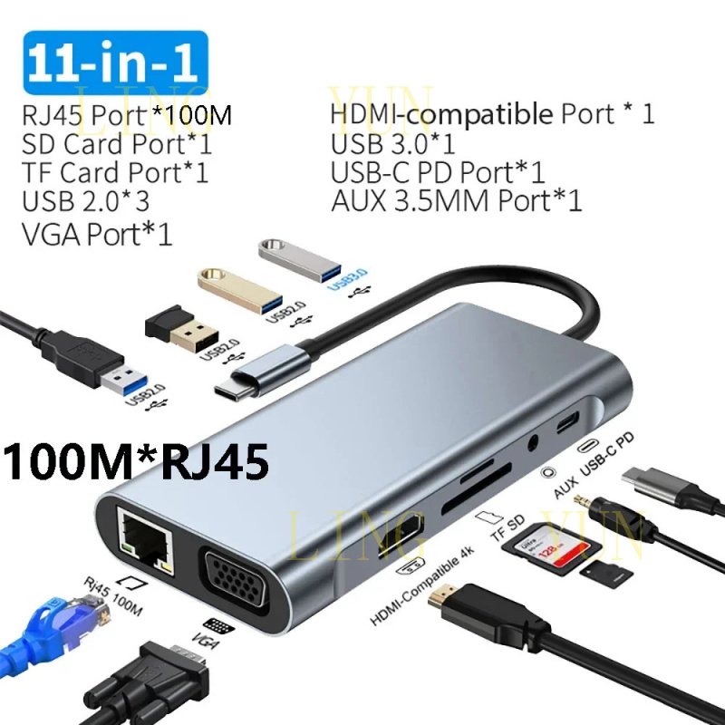 Hdmi Vga Adapter - Z Hub USB C de 11