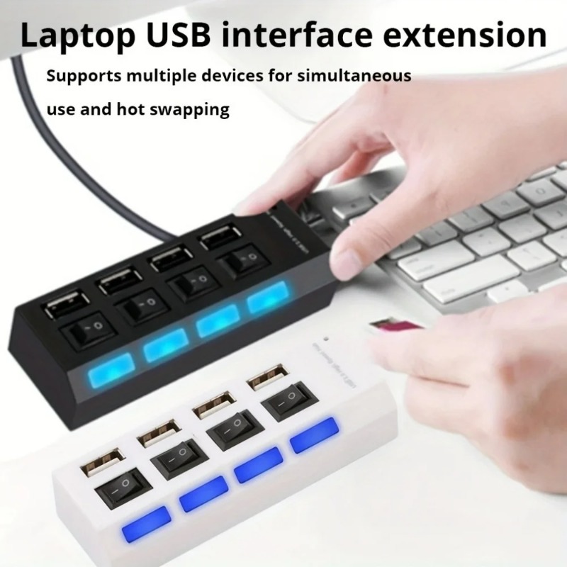 Hub USB 2,0, adaptador de corr - Laptop Accessories Productivity reseña y precio