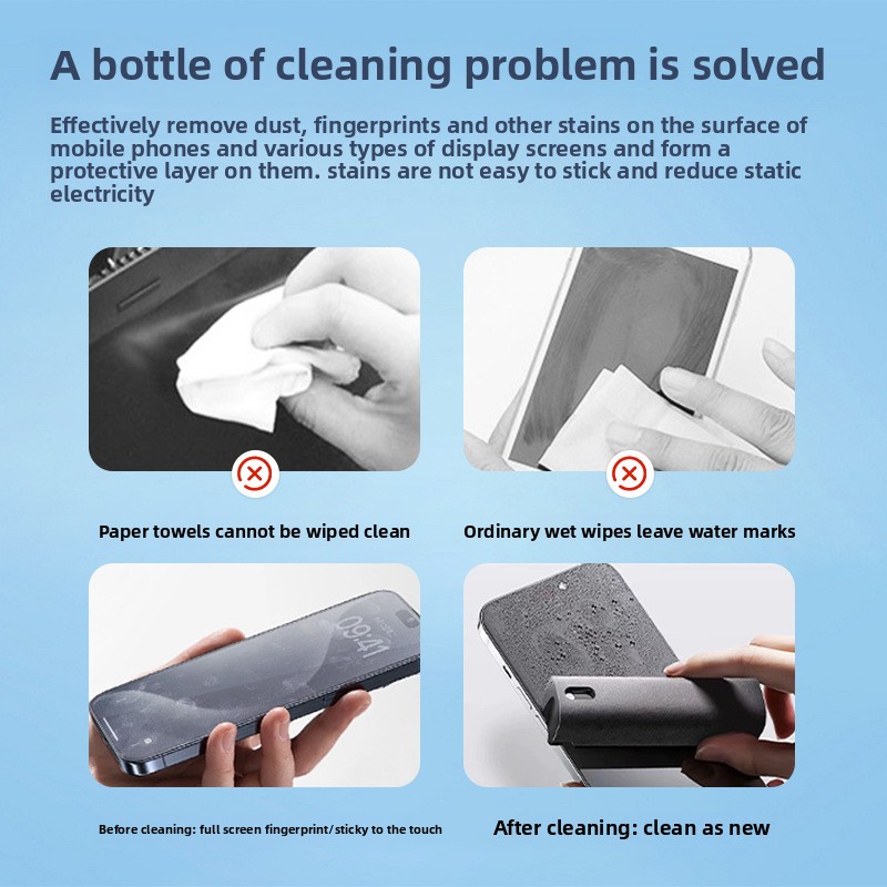Toallita limpiadora en aerosol - Screen Cleaning Kit reseña y precio