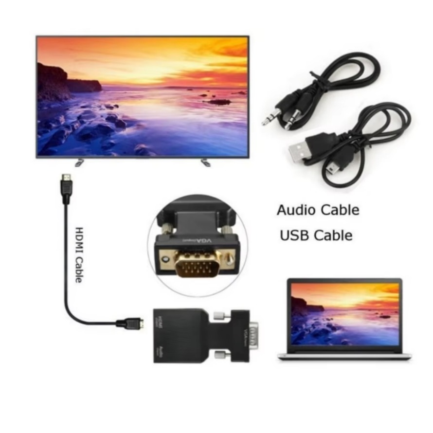 Convertidor compatible con VGA - Hdmi Vga Adapter reseña y precio