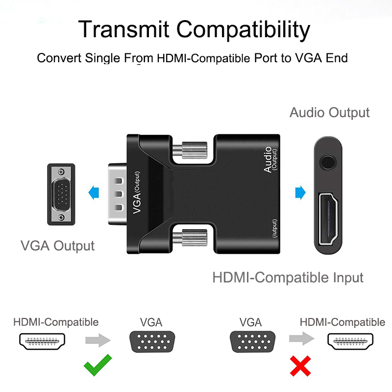 Adaptador HDMI compatible con  - Hdmi Vga Adapter reseña y precio