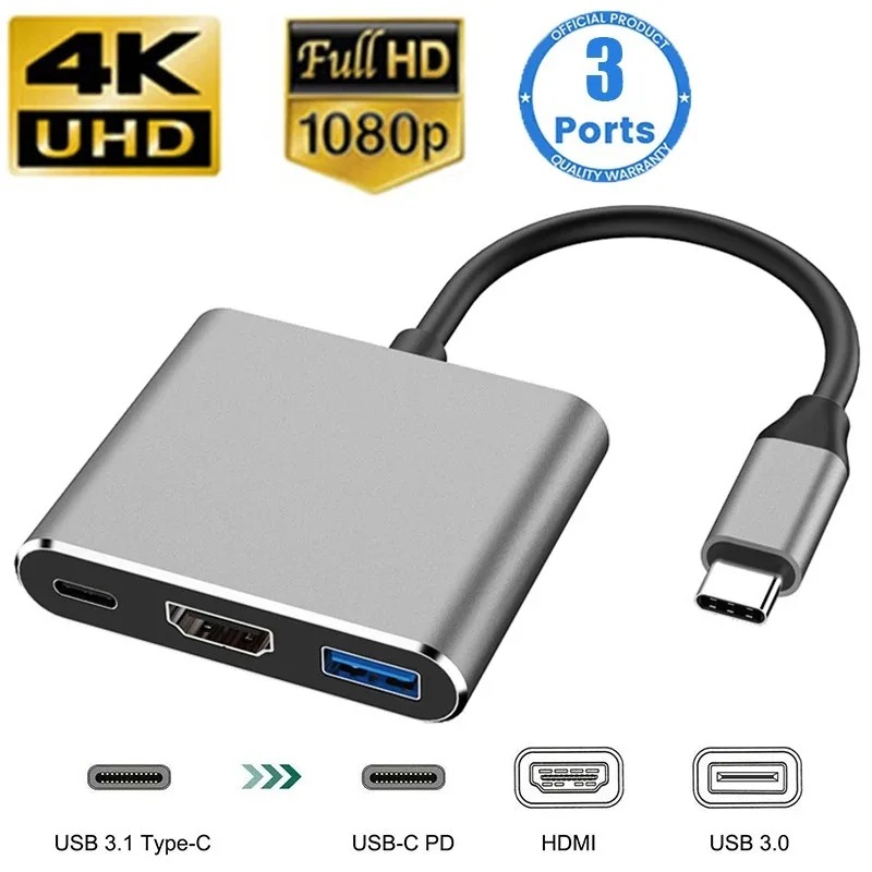 USB C HUB 3 en 1 tipo C 3,0 a  - Usb C Docking Hub reseña y precio