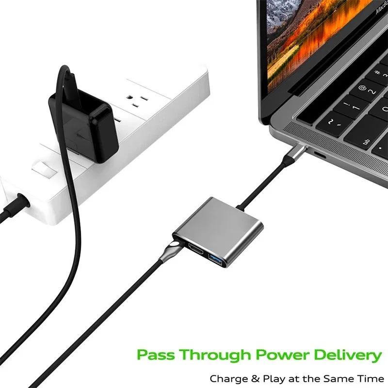 USB C HUB 3 en 1 tipo C 3,0 a  - Usb C Docking Hub reseña y precio