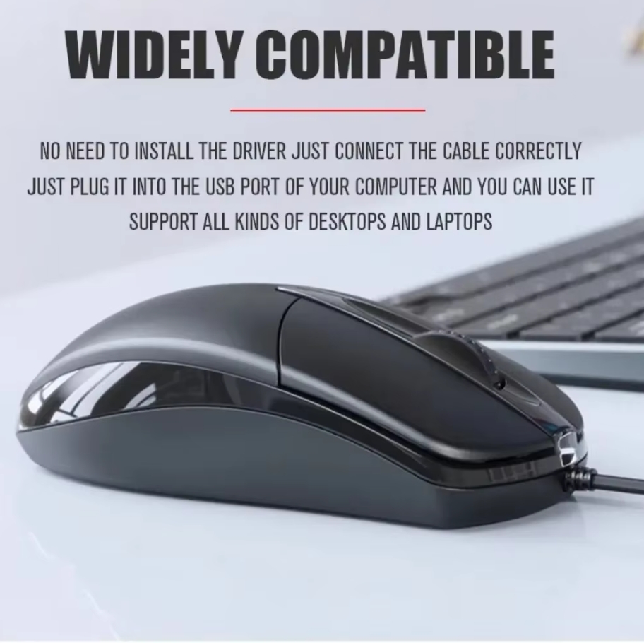 Ratón óptico USB con cable par - Laptop Accessories Productivity reseña y precio