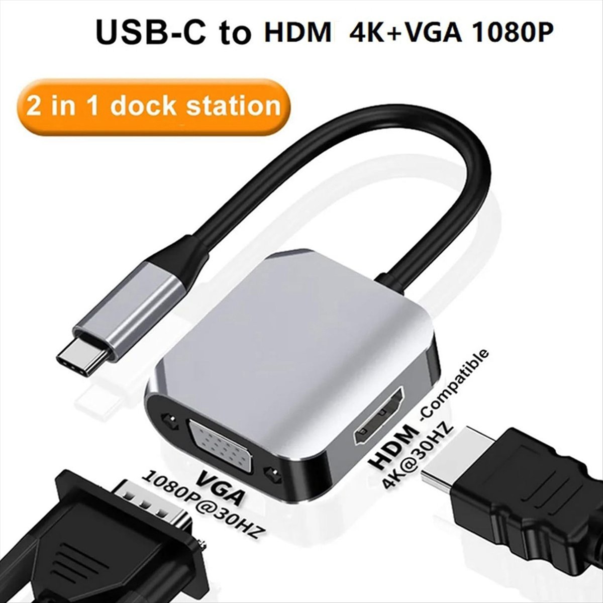 * Estación de acoplamiento USB - Hdmi Vga Adapter reseña y precio