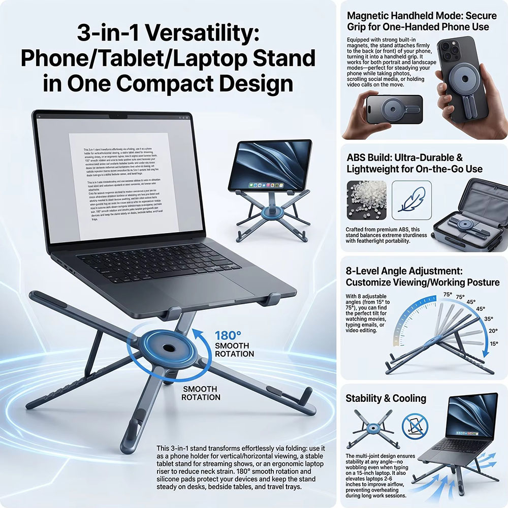 Soporte Magnético Portátil par - Laptop Extra Accessories reseña y precio